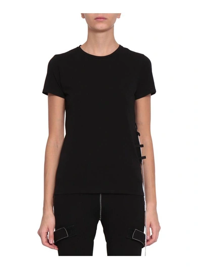 Shop Alyx Cut-out Cotton T-shirt In Nero