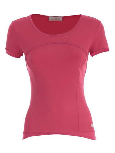 Shop Adidas Originals Adidas By Stella Mccartney Short Sleeve T-shirt In Ruby Red Fst