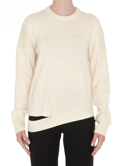 Shop Calvin Klein Sweater In Vanilla