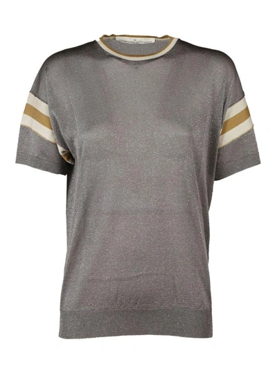 Shop Golden Goose Color Block Top In Lilla