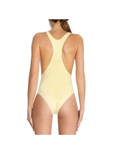 Shop Chiara Ferragni Swimsuit  Flirting Eyes One-piece Swimsuit In Yellow