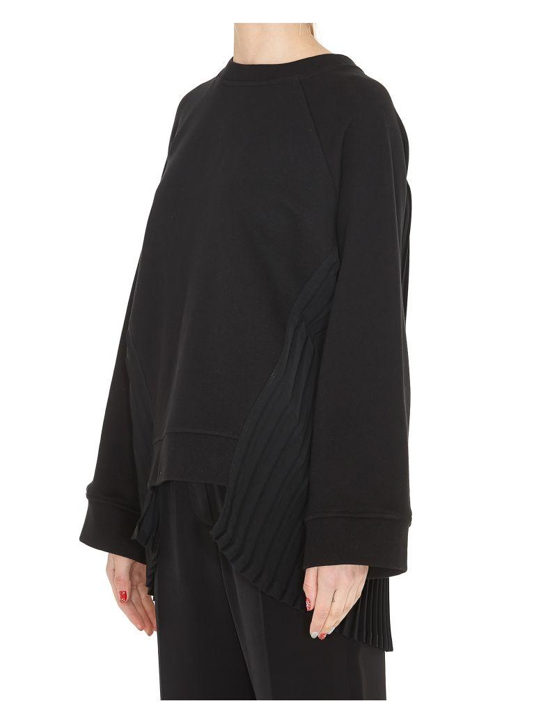 Mm6 Maison Margiela Side-pleat Sweater In Black | ModeSens