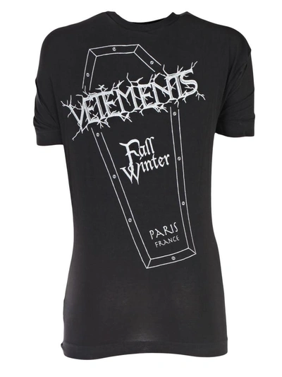 Shop Vetements T-shirt Sbieca In Black
