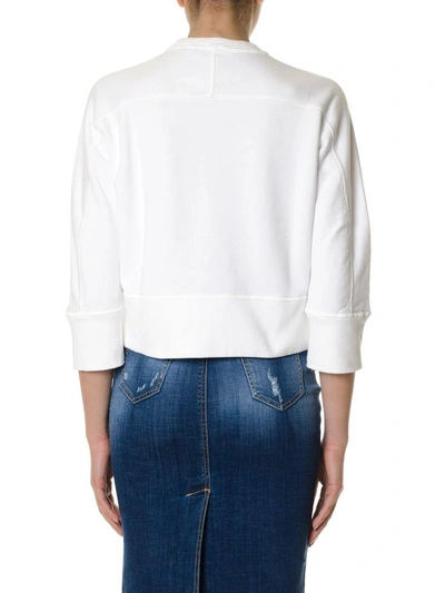 Shop Dsquared2 White Icon Sweatshirt In Cotton
