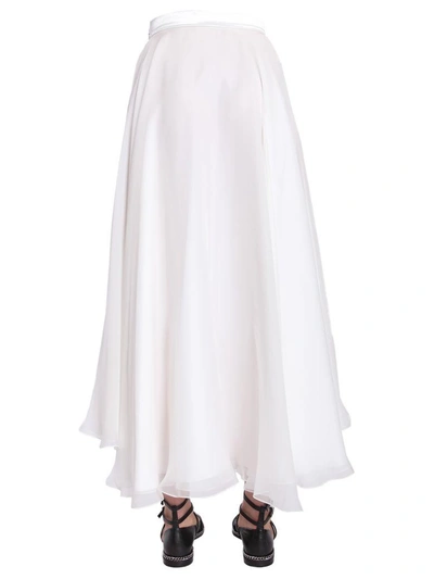 Shop Lanvin Long Skirt In Bianco