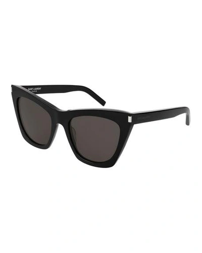 Saint Laurent Aint Laurent Sunglasses Sl 214 Kate In Black