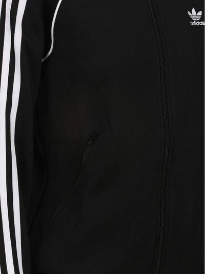 Shop Adidas Originals Felpa Zip In Black