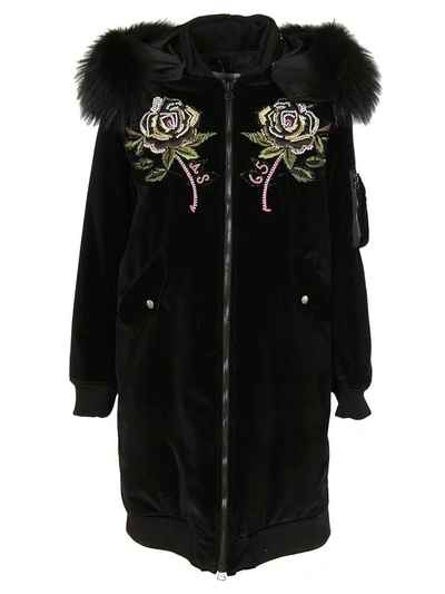 Shop As65 Embroidered Velvet Parka