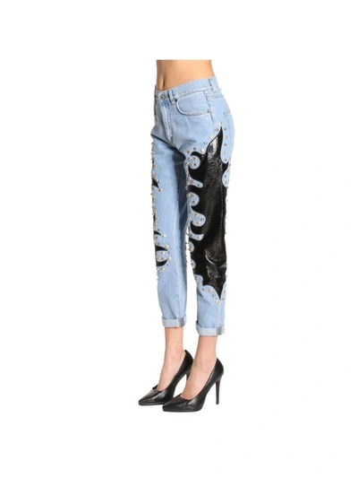 Shop Moschino Jeans Jeans Women  Couture In Stone Washed