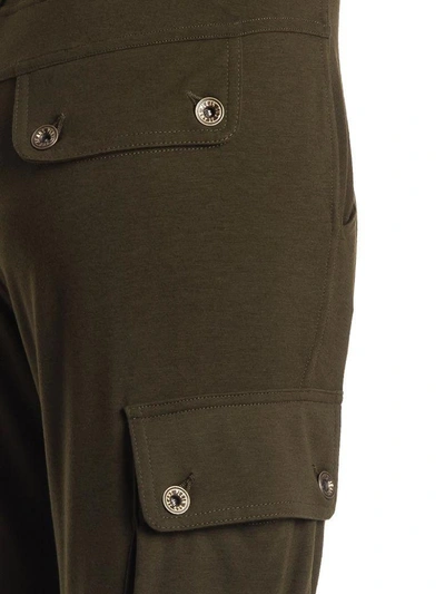 Shop Plein Sud Jeanius Viscose Blend Trousers In Military Green