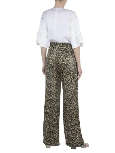 Shop Victoria Victoria Beckham Silk Trouser In Yellow