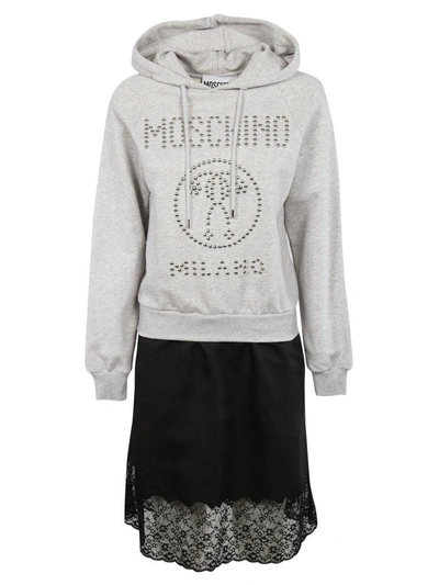 Shop Moschino Logo Hoodie Dress