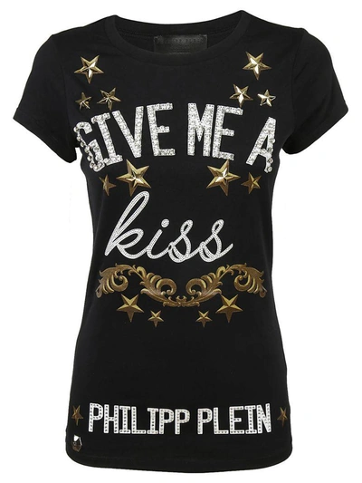 Shop Philipp Plein Give Me A Kiss T-shirt