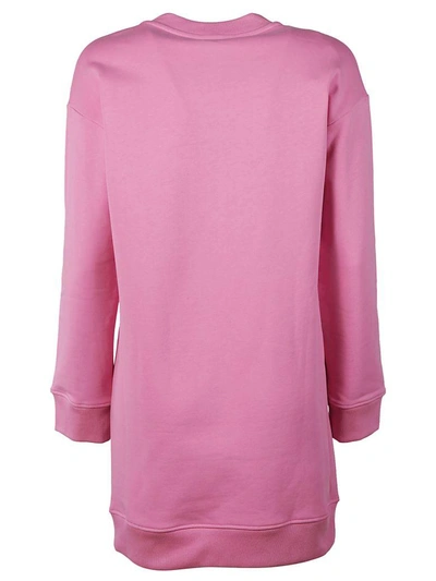Shop Moschino Betty Boop Logo Sweatshirt Dress In Pink