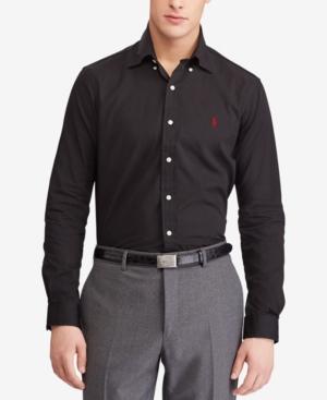 ralph lauren black poplin shirt