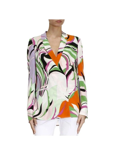 Shop Emilio Pucci Blazer Blazer Women  In Multicolor