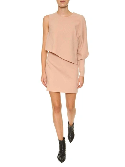 Shop Tom Ford Wool Short Dress In Flesh