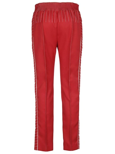 Shop Valentino Contrasting Stitch Trousers