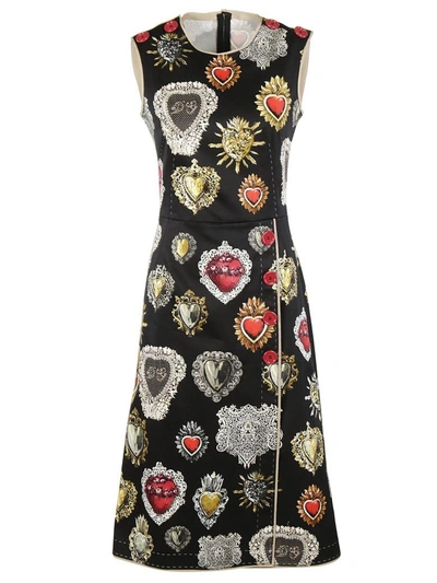 Shop Dolce & Gabbana Jacquard Motif Dress