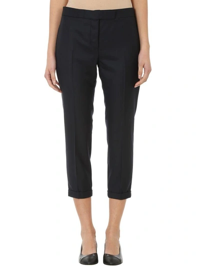 Shop Thom Browne Low Rise Skinny Trousers In Blue