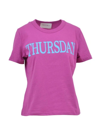 Shop Alberta Ferretti Thursday T-shirt In Cyclamen