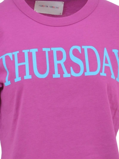 Shop Alberta Ferretti Thursday T-shirt In Cyclamen