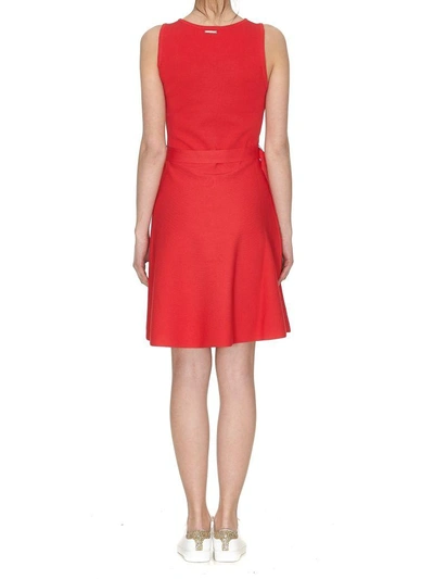 Shop Michael Kors Fit And Flare Dress In True Red