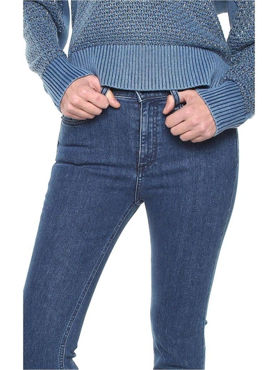 Shop Rag & Bone Hana Cropped High-rise Bootcut Jeans In Blu