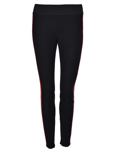 Shop Stella Mccartney Striped-detail Slim-fit Cody Trousers In Black