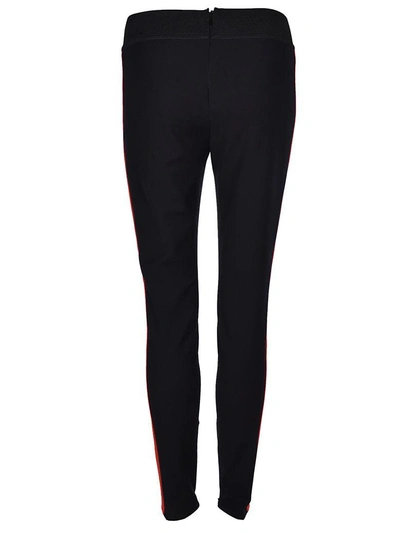 Shop Stella Mccartney Striped-detail Slim-fit Cody Trousers In Black
