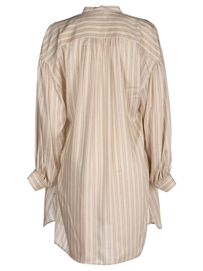 Shop Isabel Marant Idoa Dress In Stripe Rose