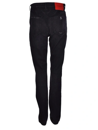Shop Marcelo Burlon County Of Milan Wing Slim Fit Jeans In Black