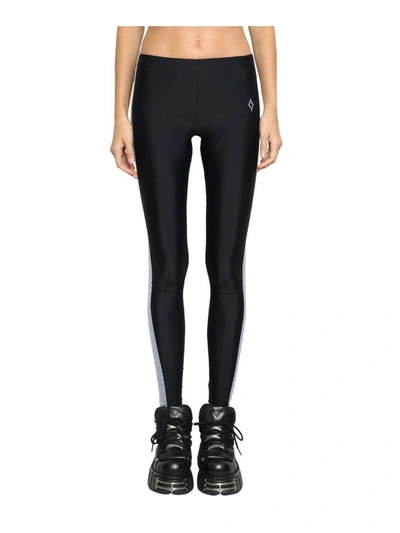 Shop Marcelo Burlon County Of Milan Cross Tape Tights In Nero