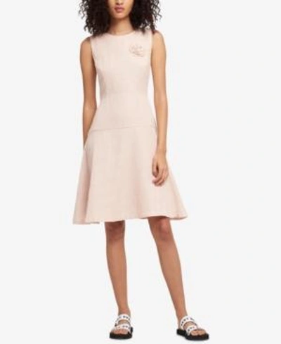 Shop Dkny Sleeveless Tweed Dress, Created For Macy's In Blush
