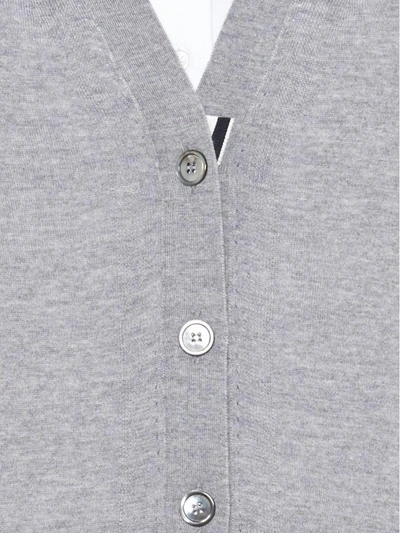 Shop Thom Browne Cardigan In Grey
