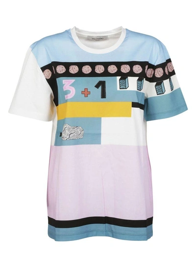 Shop Valentino Printed T-shirt In Multicolor