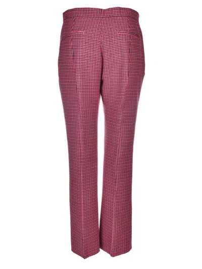 Shop Msgm Tailored Fitted Trousers In Pink