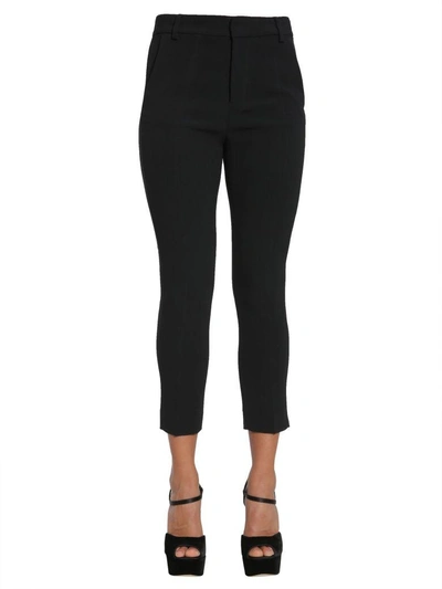 Shop Dsquared2 Cropped Trousers In Nero