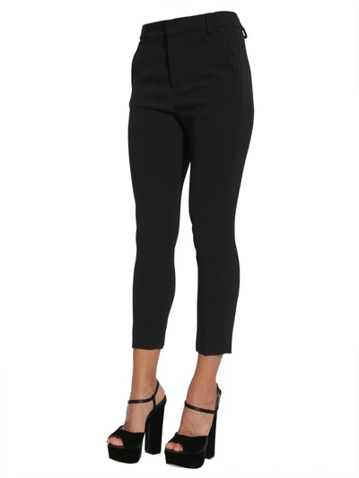 Shop Dsquared2 Cropped Trousers In Nero
