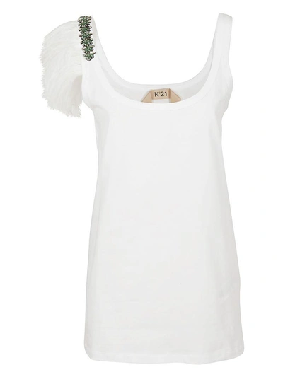 Shop N°21 Feather Tank Top In White