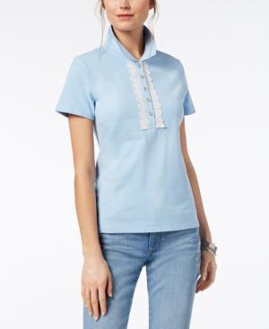 tommy hilfiger lace polo shirt