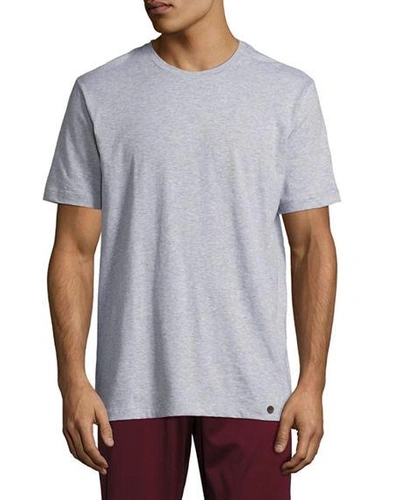 Shop Hanro Night & Day Short-sleeve T-shirt In Silver Melange