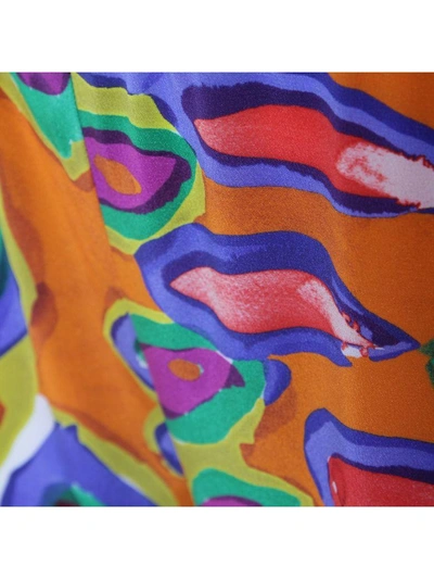 Shop Aspesi Silk Trousers In Multicolor