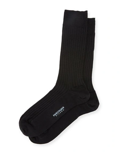 Shop Marcoliani Wool Dress Socks In Black