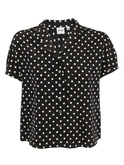 Shop Aspesi Polka Dot Top In Black