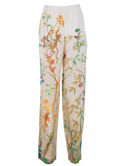 Shop Alberta Ferretti Nature Print Trousers In C