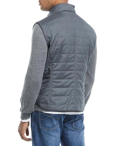 Shop Brunello Cucinelli Quilted Vest In Gray