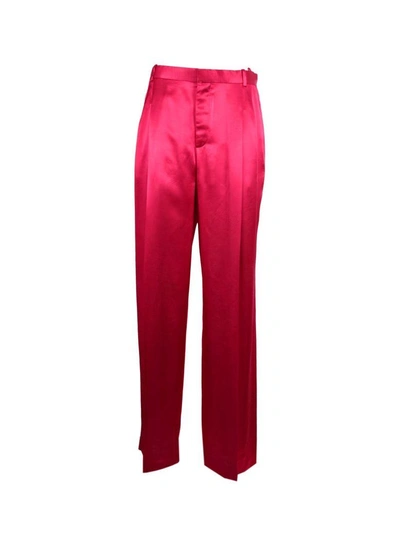 Shop Givenchy High-waisted Flared Trousers In Fushia