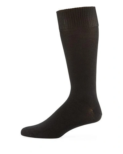 Shop Neiman Marcus Luxe Ankle Socks In Black