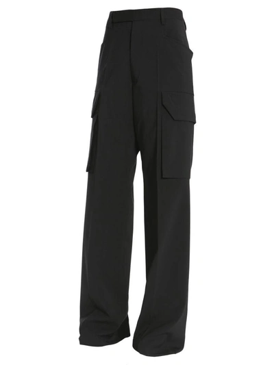 Shop Rick Owens Cargo Tailored Trousers In Nero